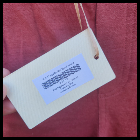 Mia Joy Joyfolie Fyfe Jegging Girls Size 14 Rust Skinny Rose Gold Glitter NWT - Picture 4 of 11